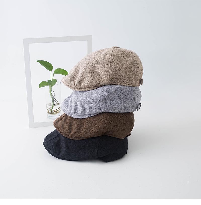 Korean Style Summer Linen Retro Beret for Women & Men - Versatile Thin Duckbill Hat, Trendy for Autumn & Winter