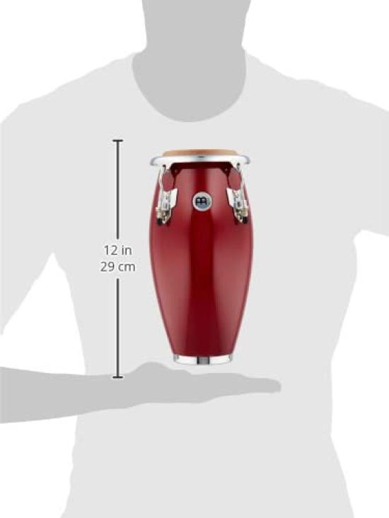 MEINL Percussion Mini Approximately 28cm In with Buffalo Skin MC100WR Wine Conga, Length, Head, Red.