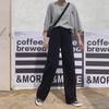 Women's Wide-Leg High-Waist Denim Pants - Slim, Loose Fit for Spring & Autumn 2024