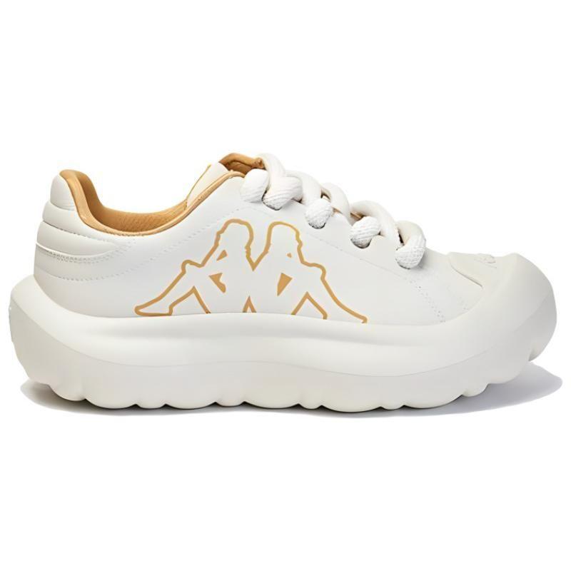Kappa Tissu Cuir Synthétique Confortable Simple Polyvalent Résistant à l'Usure Basse Casual Chaussures Baskets Femme Beige K0E45CC00F-133
