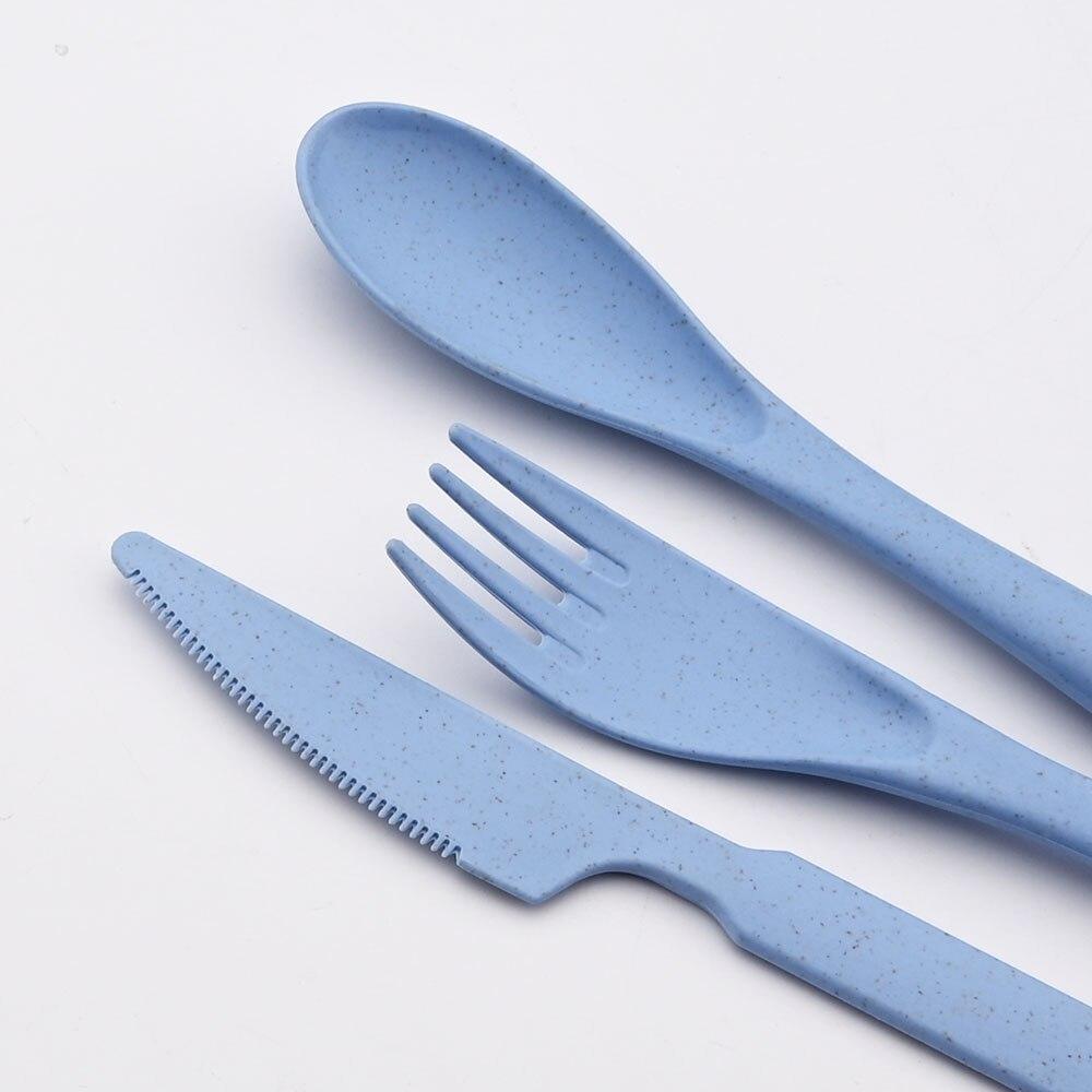 Tragbares Besteck Kinderbesteck Reise Camping Geschirr Set Messer Gabel Löffel Geschirr Set Weizen Geschirr Set Mit Box