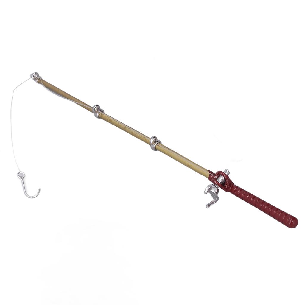 Dollhouse Fishing Rod 1:12 Retro Beautiful Vivid Mini Dollhouse Fishing Rod Doll House Decor for