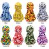 Camo Print Long-Tail Pirate Hat Durag for Hair Protection
