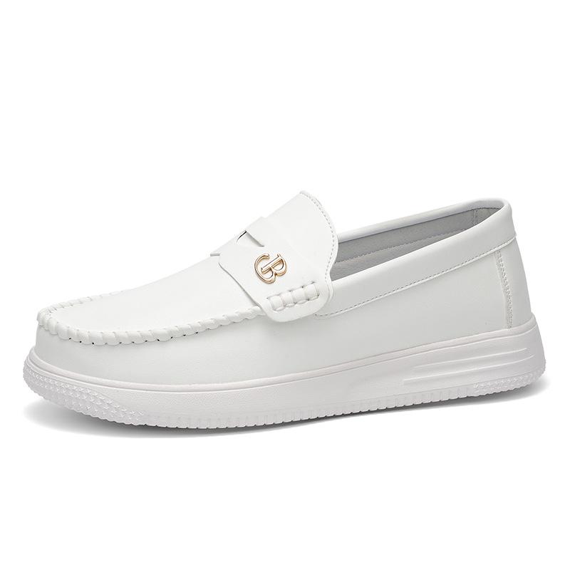 2026 Spring Men s Breathable British-Style Leather Loafers: Casual Slip-on Moccasins 41