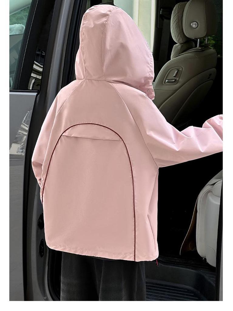 Modny dziewczęcy wiatrówka 2025 - Stylowa odzież wierzchnia jesienno-zimowa dla uczennic gimnazjum