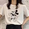 Retro Cartoon Womens Tshirt Mickey Mouse Harajuku Cotton Tshirt Fashion Womens Shirt Summer Top Short Sleeve Shirt