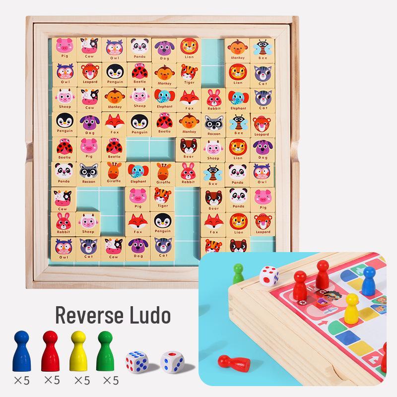 

Wooden Memory Match & Chess Puzzle Toy for Kids - Educational & Concentration Training