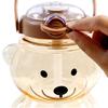 Bear Water Bottle with Straw 34oz BPA-Free Kids Tumbler Leak-Proof Cold Drink Cup Portable Drinkware with Adjustable Strap