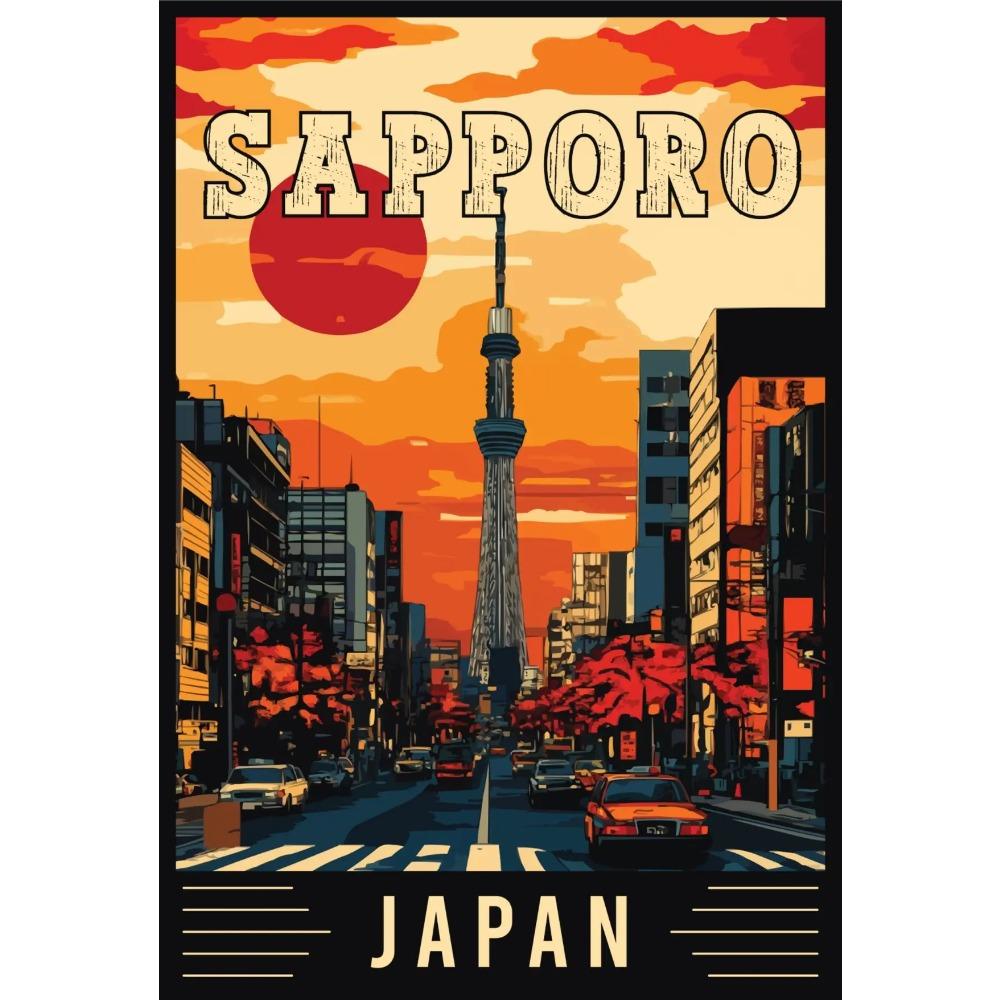 Vintage Japan Travel Poster Print For Office Living Room Home Decor Fuji Mountain Tokyo Osaka Landscape Canvas Painting Wall Art