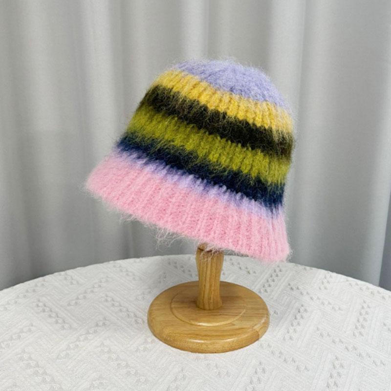 Fashion Autumn and Winter Knited Fisherman Hat For Women Ear Protection Cap Windproof Warm Headgear Fashion Female Panama Basin Cap