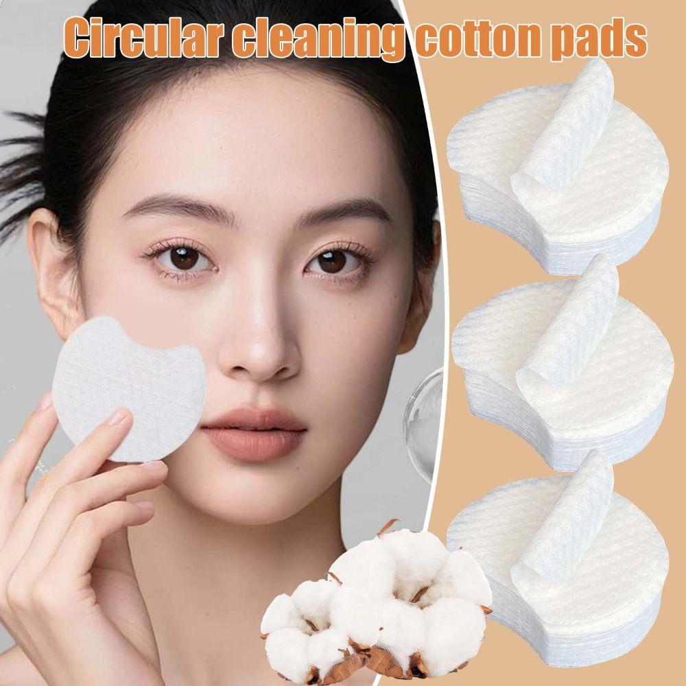 300/600/1200pcs Pearl Pattern Facial Cotton Wipes Notched Design Cleansing Cotton Pad  Travel Use