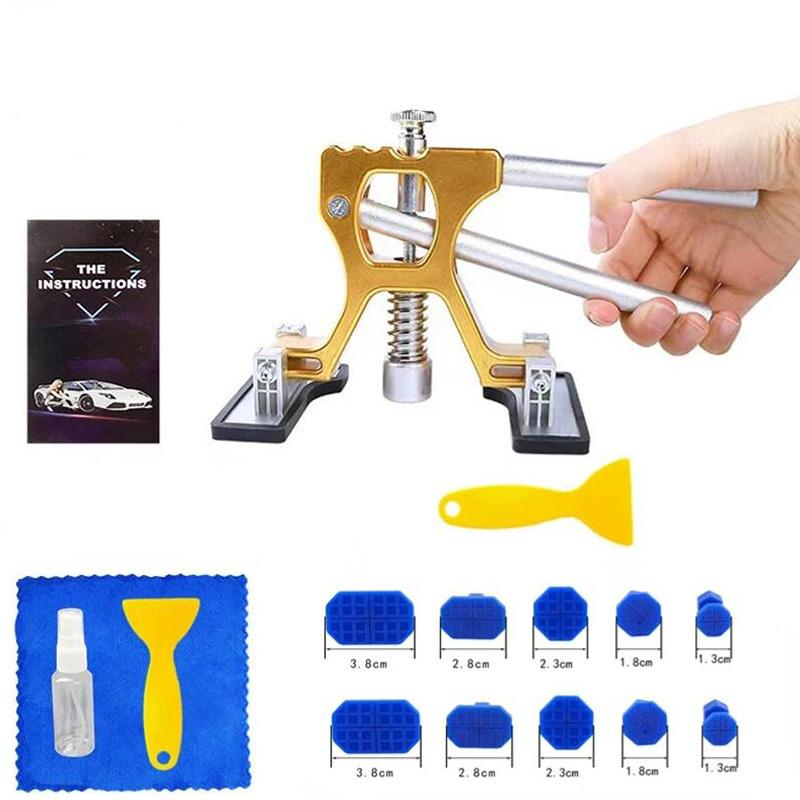 

PWSAuto Body Dent Repair Kit Car Dent Puller с золотым съемником для удаления вмятин на кузове автомобиля, удаления мелких и глубоких вмятин