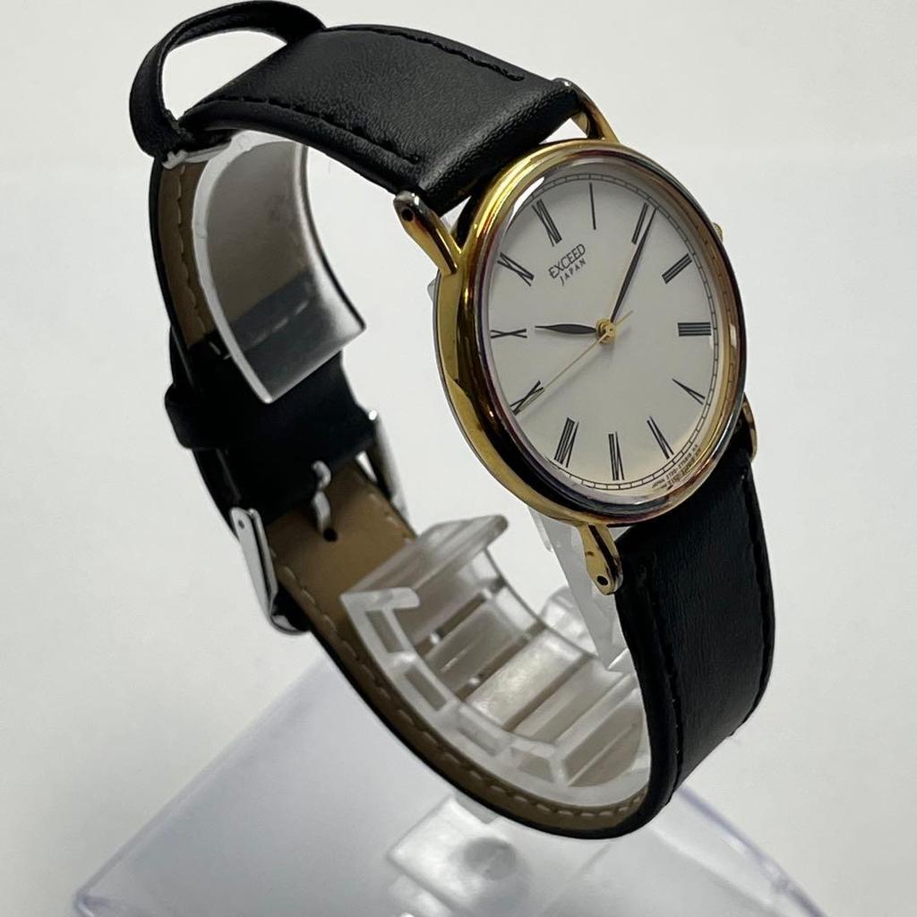 Used Citizen EXCEED Super Hard Alloy Rare Vintage Quartz Working Item Good Condition