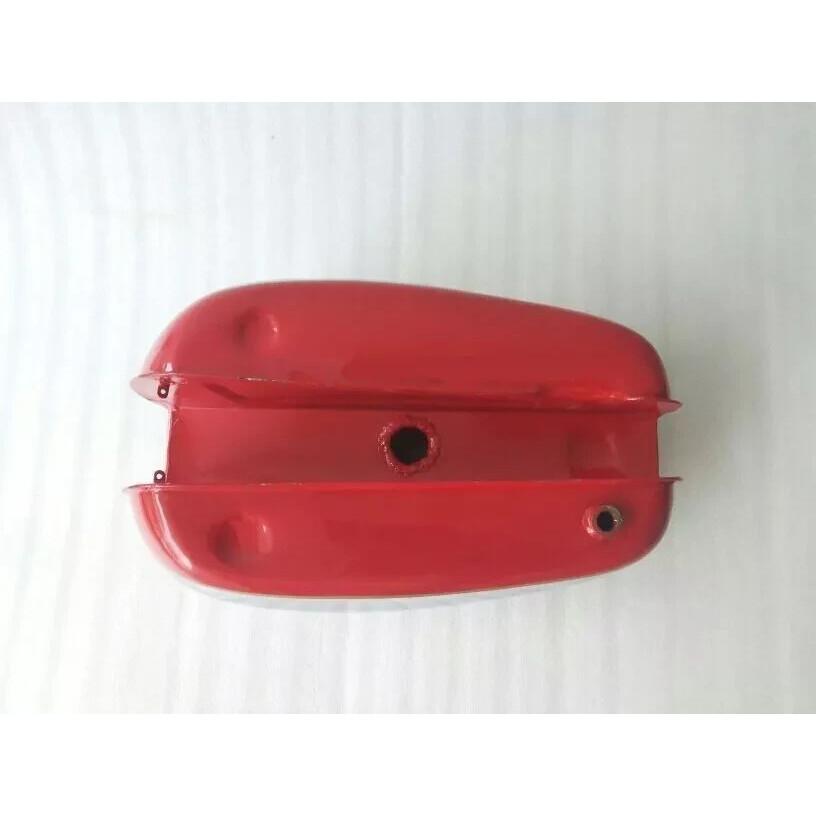 BSA C15 CHROMED AND RED PAINTED STEEL GAS FUEL PETROL TANK |Fit For