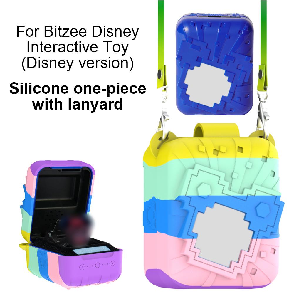 Silicone Cover Case Anti-Drop Protective Skin Cover with Lanyard Protective Case for Bitzee Dis Ney Interactive Toy Digital Pet