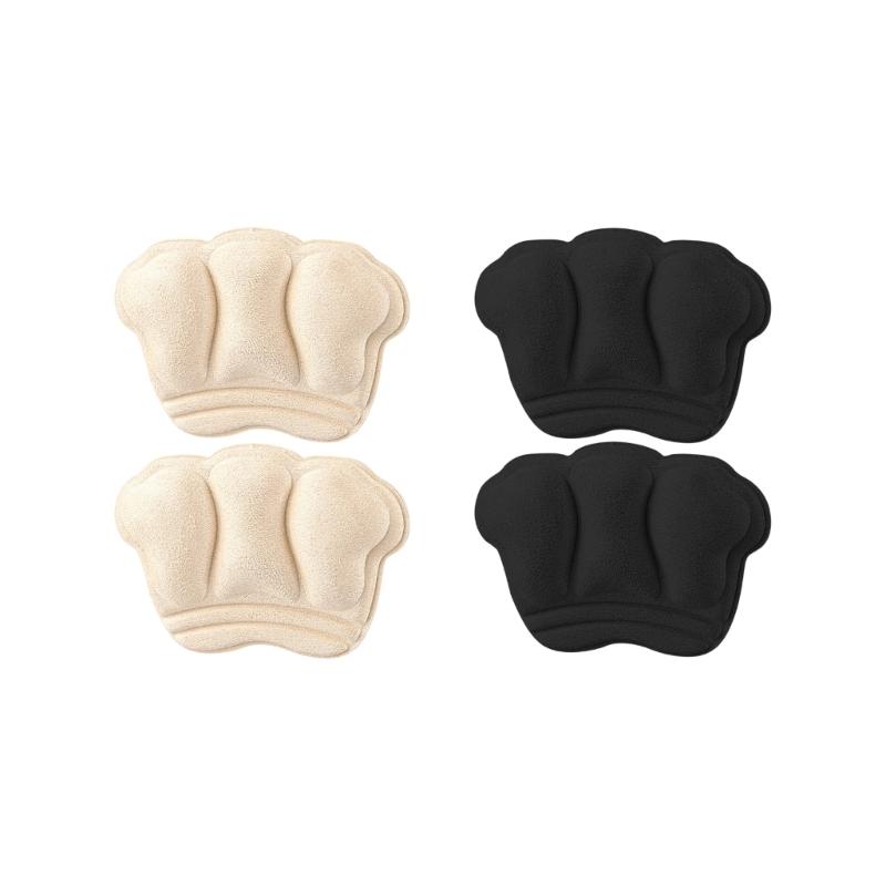 4Pairs Anti Blisters High Heel Protectors Adhesive Shoe Inserts Pad Sponge Cushioned Heel Grip For Leather Shoe Sneakers