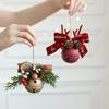 Red Christmas Tree Bell Ornaments for Door Hanging and Scene Decoration