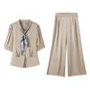 Summer 2026 Stylish Two-Piece Set for Middle-Aged & Elderly Women – Age-Reducing, Slimming Short Sleeve Suit