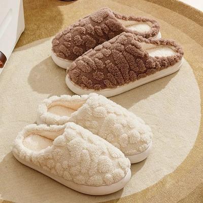 Baumwollpantoffeln Herbst und Winter Haushalt Plüsch Paar warm rutschfest Hausschuhe Supermarkt