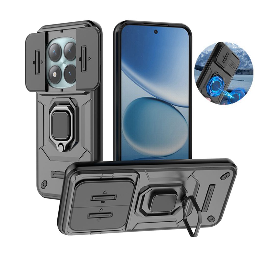 Pro Xiaomi Redmi Note 15 Pro+ 5G Pouzdro Ochrana Kamery Armor Pouzdro na Telefon Pro Redmy Note 15 Pro Plus Magnetický Držák Prsten Kryt