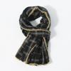 Men's Classic Checkered Patchwork Soft Fleece Scarf New Arrival Versatile Textured Warm Winter Scarves