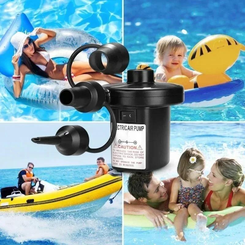 Portable Electric Air Pump High Pressure Fast Inflator Deflator for Air Mattress Inflatable Boat Pool Floats Outdoor Blower