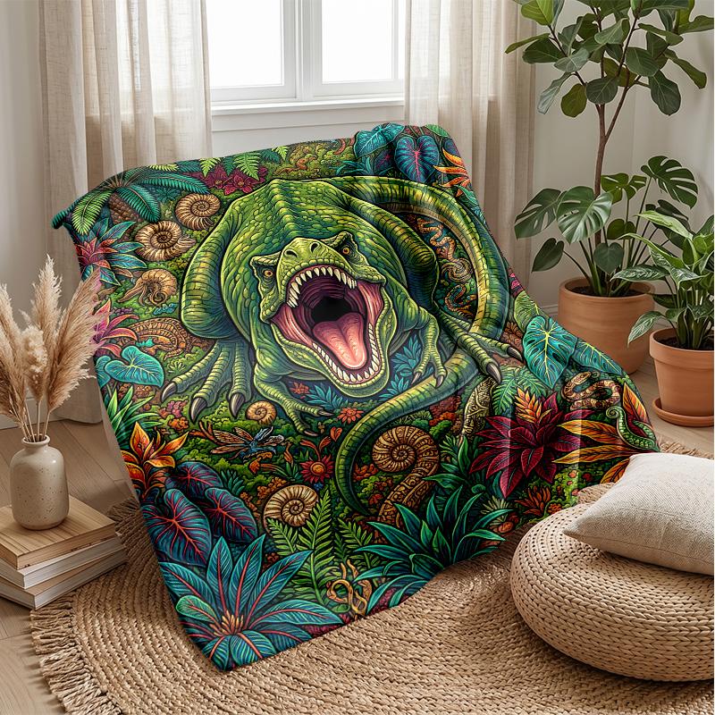 Tyrannosaurus Rex Evolution Theme blanket Lightweight Warm Flannel Blanket Decorative Throw Blanket for Home Decoration