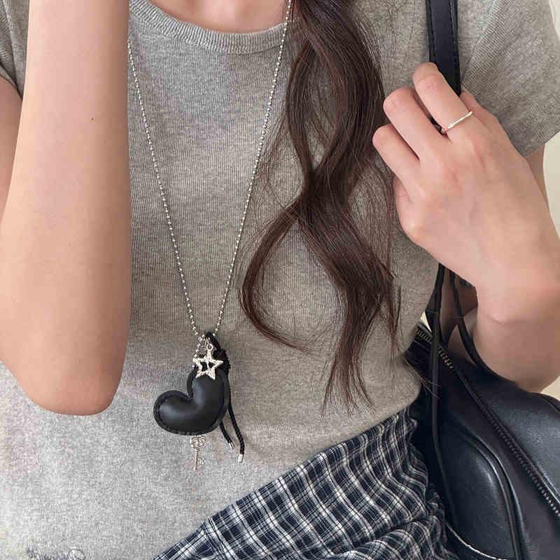 Böhmische Seestern-Halskette: Bunte Perlenkeramik Ethno-Stil mit gewebter Kordel für Damen