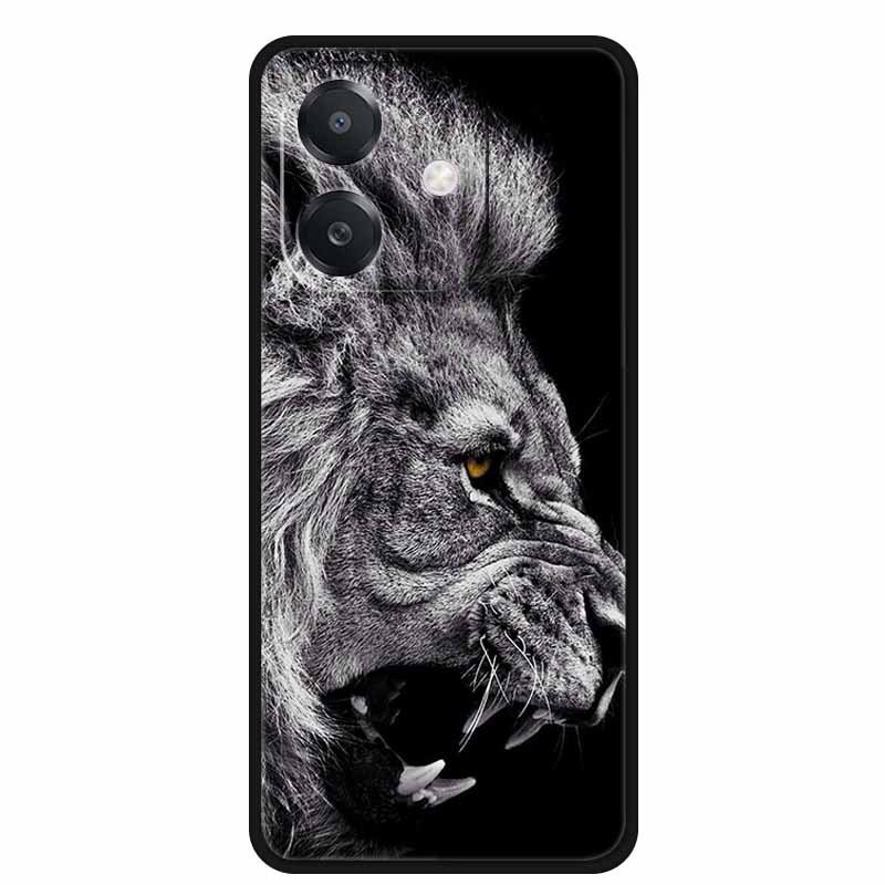 For OPPO A20 Case A 20 Phone Cover Lion Wolf Black Silicone Soft Back Cover Case For OPPO A40 A40m A60 5G Case A 40 A 60 Coque