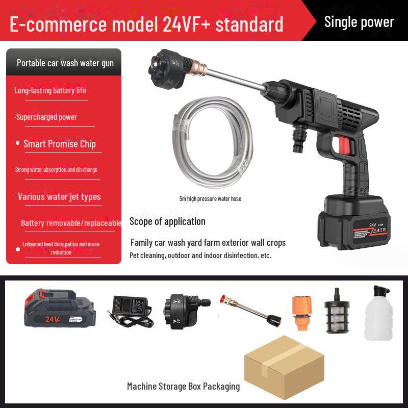 

Беспроводной водяной пистолет высокого давления для мойки автомобиля на литиевых батареях с возможностью зарядки.