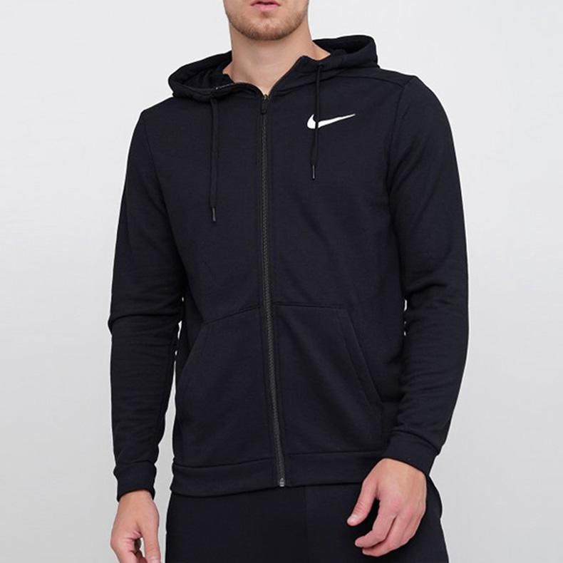 Nike Dri-Fit Quick-Dry Casual Sport Hooded Jacket Men Sportswear Black CJ4317-010