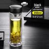 Double-Layer Borosilicate Glass Tea Cup - Heat Resistant & Transparent for Brewing.