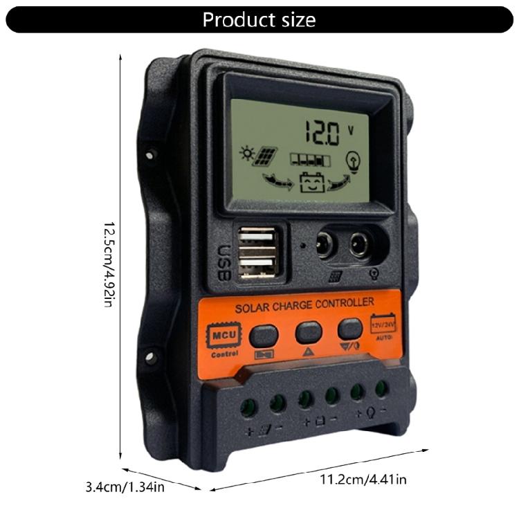 PWM Solar Charge Controller With LCD Display 10/20/30A Auto Solar Charge Battery Regulator for Electronic Device
