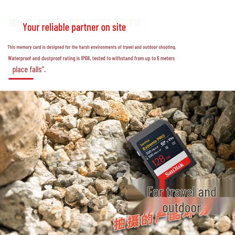 SanDisk 128GB V90 8K U3 SD Memory Card