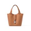 Genuine Leather Vegetable Basket Women's Bag First-layer TC Grain Cowhide Portable Bucket High-end Niche Single-shoulder Cross-slung