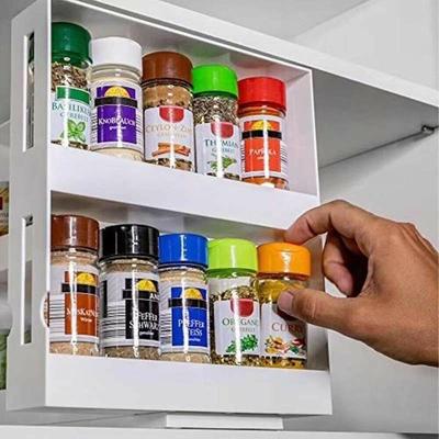 Kitchen Multi Function Spice Organizer Rack Rotating Storage Shelf Slide Kitchen Cabinet Cupboard Organizer Kitchen Storage Rack