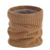 Double-layer Velvet Thickened Warm Neck Cover, Solid Color Wool Single-circle Knitted Scarf, Autumn and Winter Versatile Scarf for Men and Women