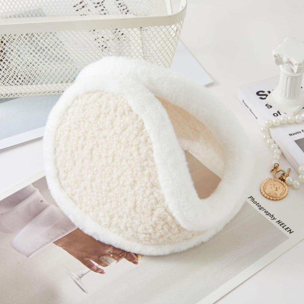 Women's Cute Winter Ear Muffs - Large, Thick, Velvet, Windproof Ear Covers for Cycling Warmth