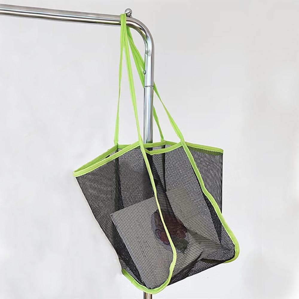 Fashion Hollow Out Mesh Handbag Large Capacity Lightweight Shoulder Bag Shopping Pack Women Men