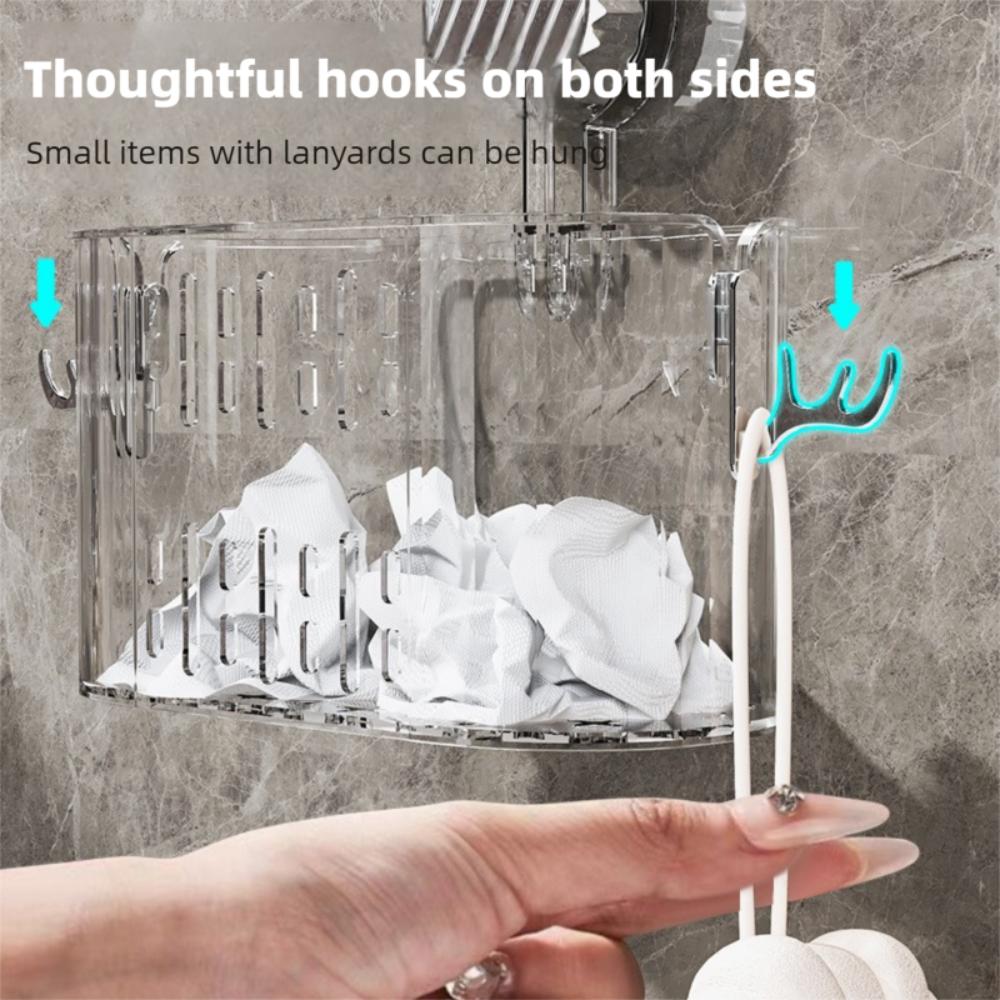

Save Space Wall Mounted Storage Rack Antler Draining Basket Holder Household чорний