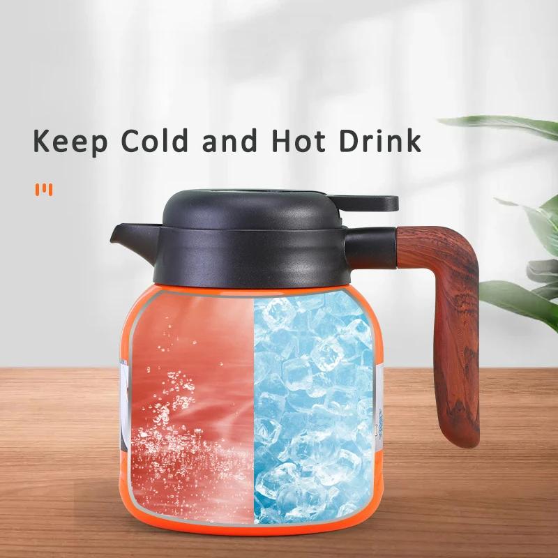 316 Stainless Steel Thermal Water Bottle, Simple Household Large Capacity Thermos, Coffee Kettle, Temperature Display, Vacuum Fl