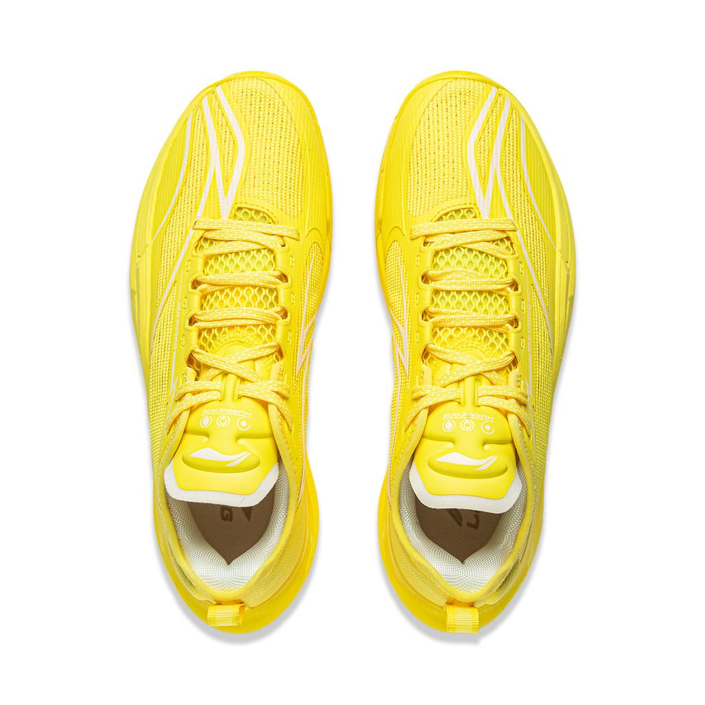 New LiNing Cushioning, Slip Resistant, Abrasion Resistant, Rebound Grip Low Top Basketball Shoes Men's Lustrous Yellow ABAU083-14
