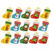 20 PCS Christmas Socks DIY Children's Handmade Non-woven Educational Toys Felt Stockings Hand-made Sewing Kit Cutouts
