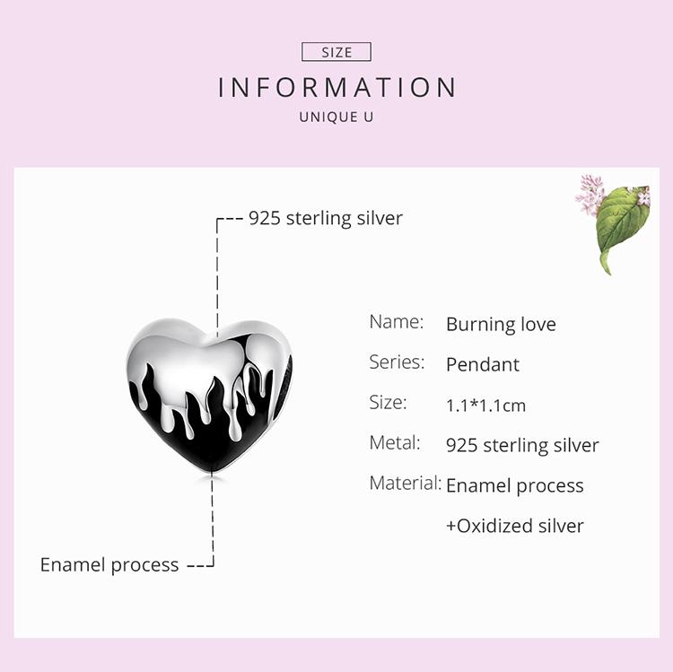 WOSTU 925 argint Sterling Clasic în formă de inimă Arzător de dragoste mărgele de mărgele se potrivește original DIY brățară brățar bijuterii cadou