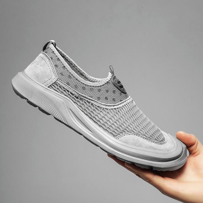 Men s Lightweight Breathable Slip-on Running Shoes - Non-slip Mesh for Outdoor & Casual Use 38