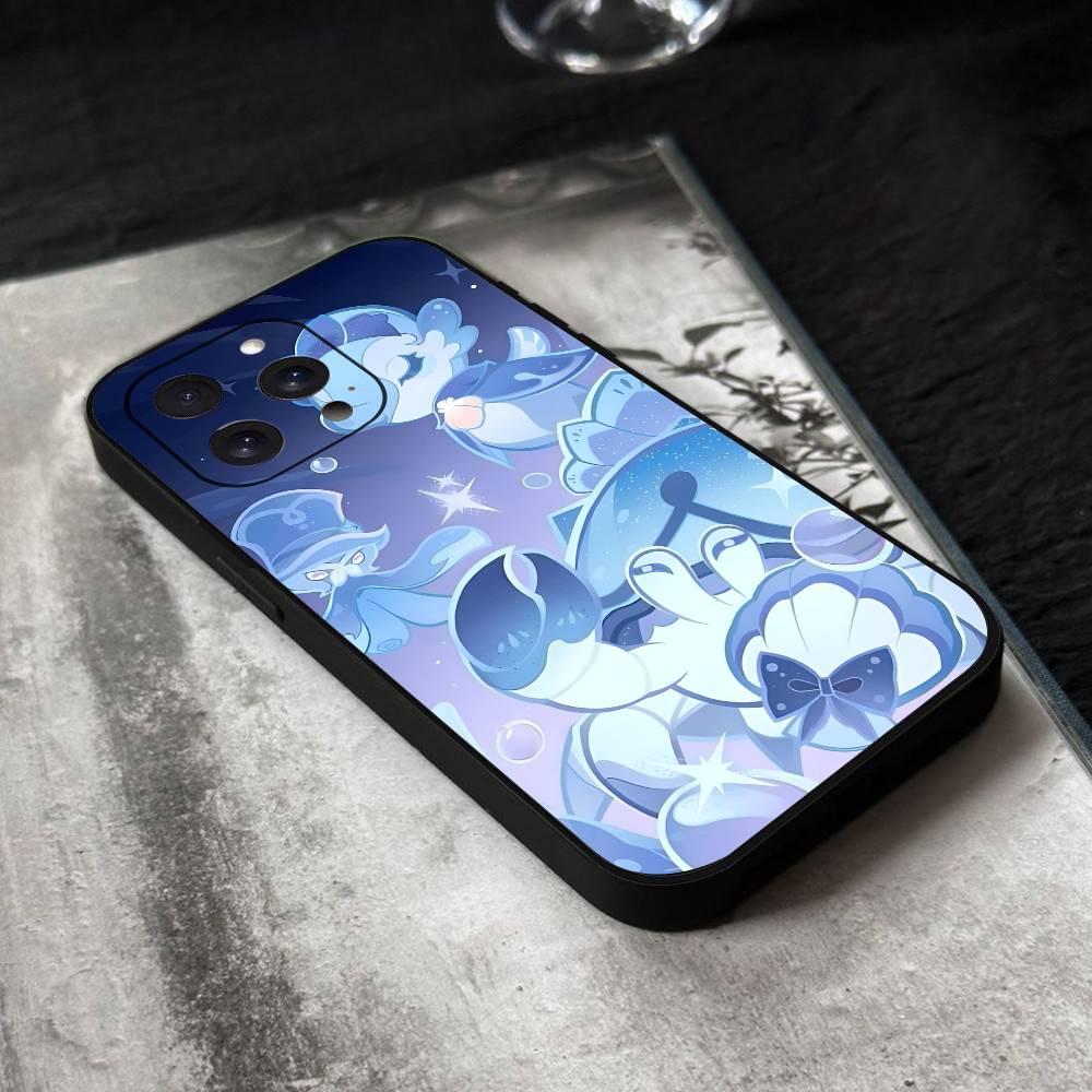 Game Genshin Impact Furina Phone Case Black Silicone Soft Shell For IPhone 17 16 15 14 13 12 11 Air Pro Max Plus Hot Sale