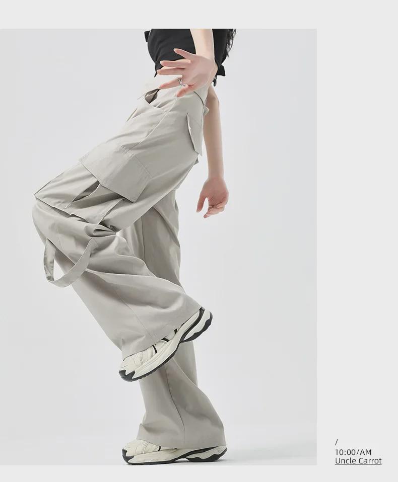 Women's 2025 Military Green Straight-Leg High Waist Cuffed Casual Pants