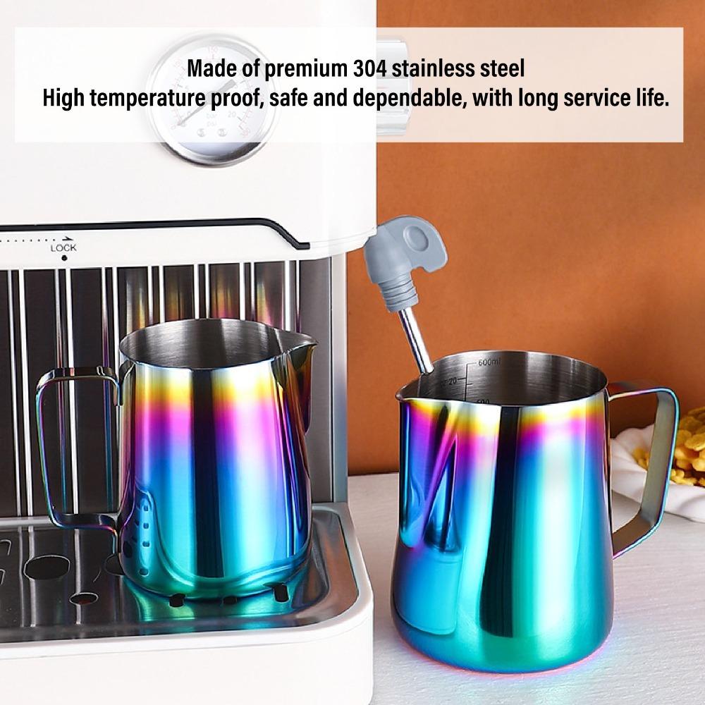 304 Stainless Steel Milk Frother Cup With Scale Espresso Steaming Pitcher Coffee Making