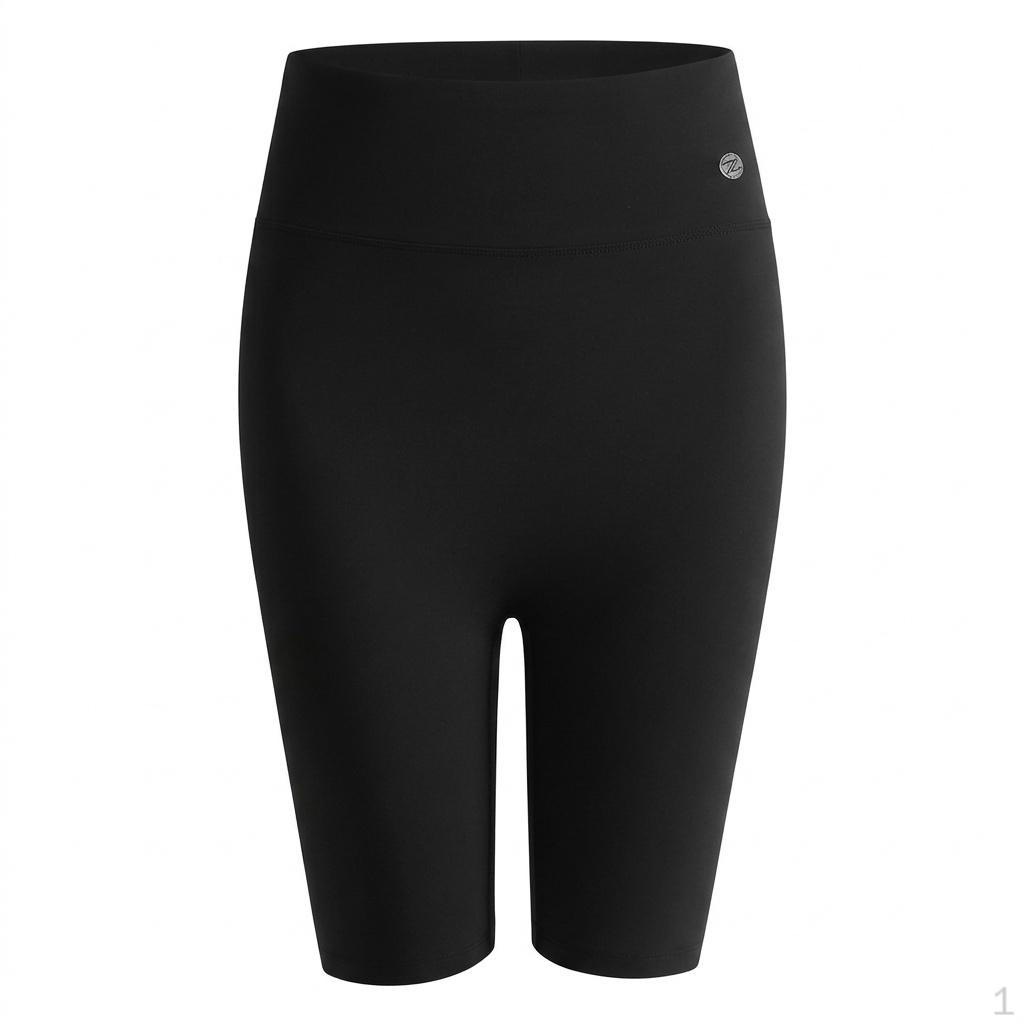 Elastic High Waist Cycling Shorts for Women with Compression Gym and Running, Lightweight Nylon