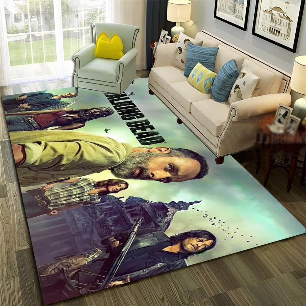 TV Horror The Walking Dead TWD Tappeto per Casa Soggiorno Camera da Letto Divano Zerbino Decorazione, Tappeto Area Gioco Bambini Tappetino Antiscivolo